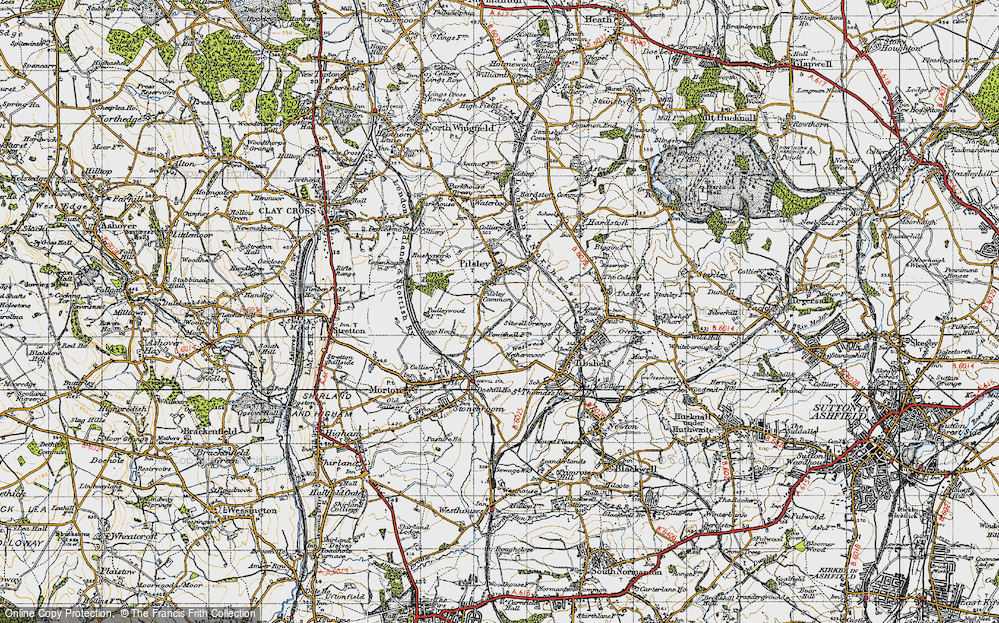 Old Map of Pilsley Green, 1947 in 1947