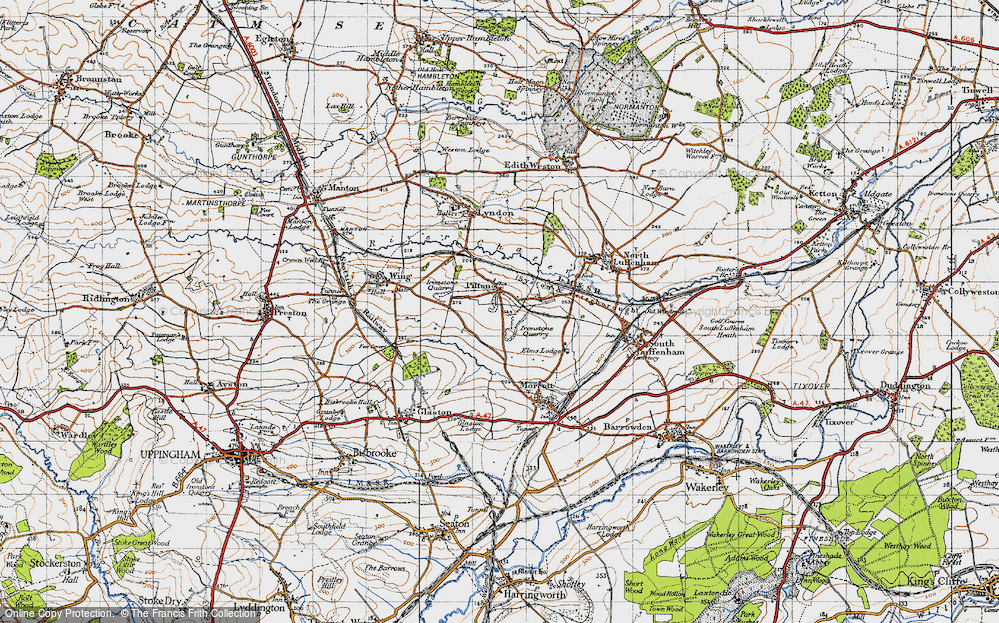 Old Map of Pilton, 1946 in 1946