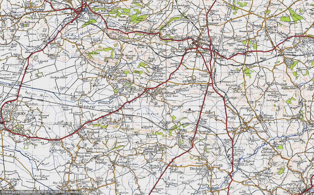 Old Map of Pilton, 1946 in 1946