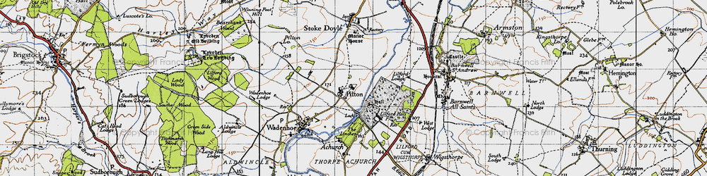 Old map of Linches, The in 1946