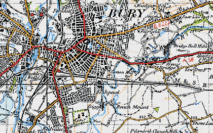 Old map of Pimhole in 1947