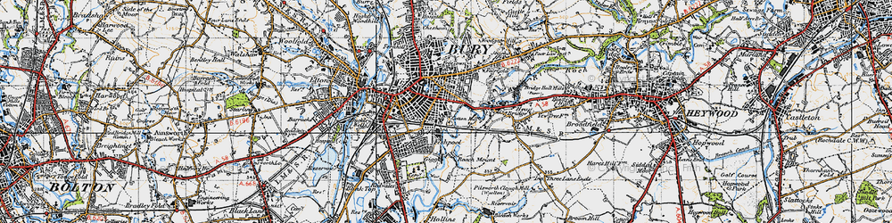 Old map of Pimhole in 1947