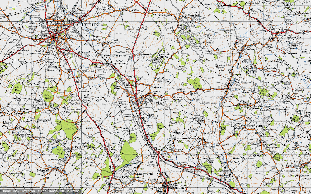 Old Map of Pin Green, 1946 in 1946