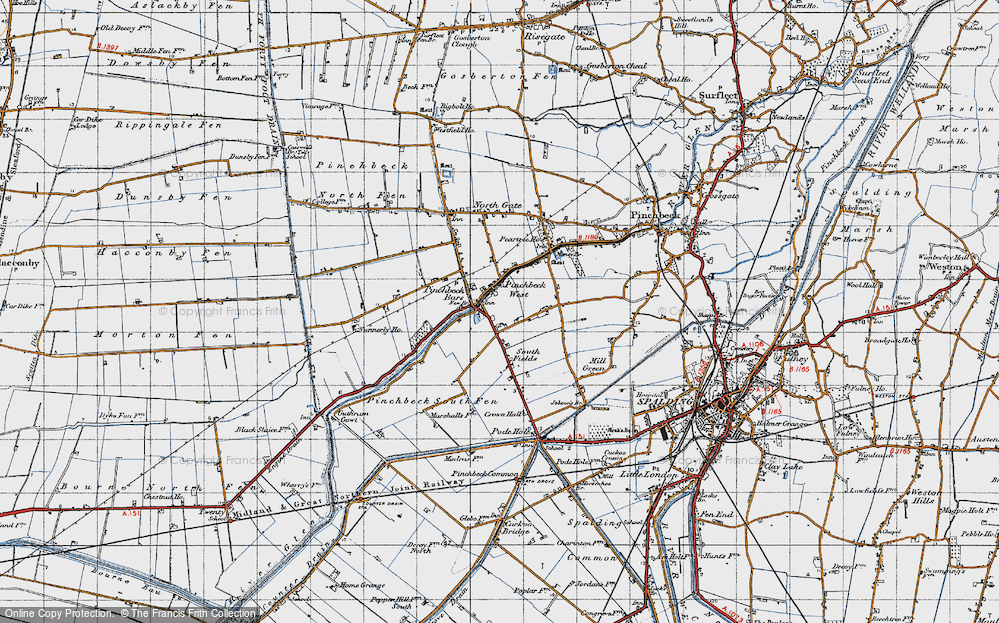 Old Map of Pinchbeck West, 1946 in 1946