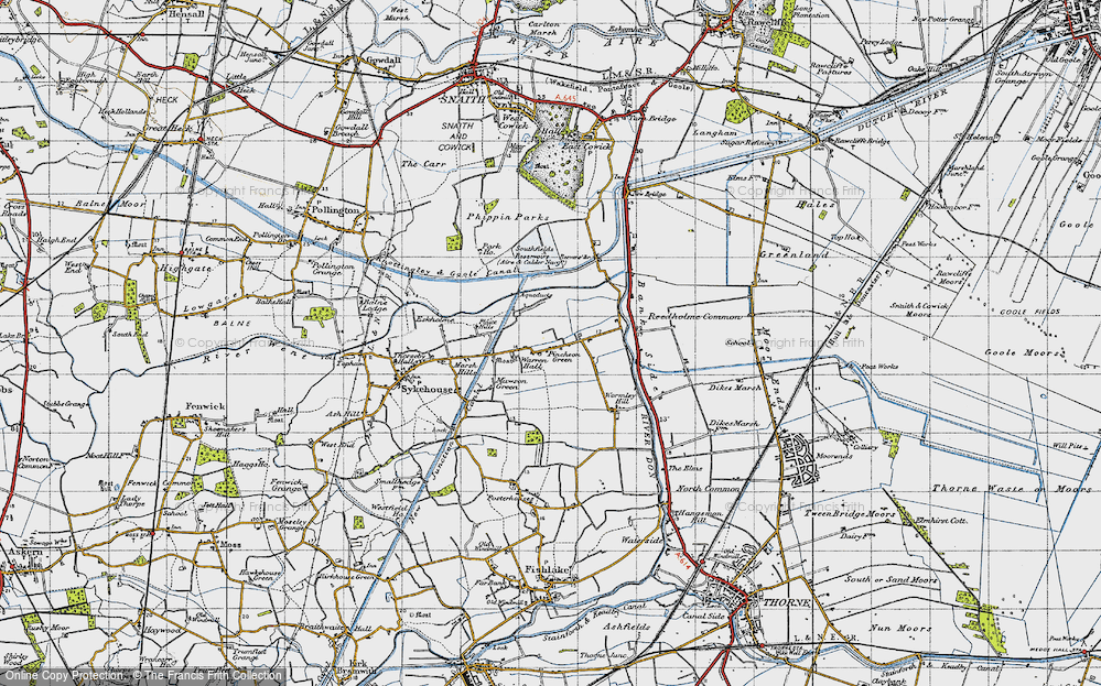 Old Map of Historic Map covering Breever's Br in 1947