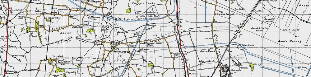 Old map of Wormley Hill in 1947