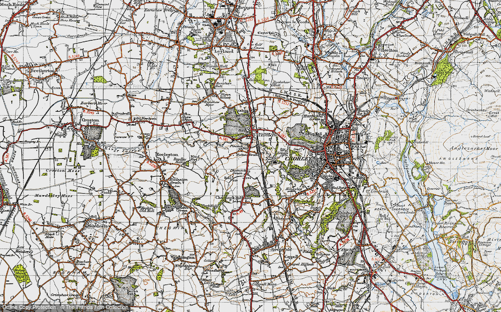 Old Map of Pincock, 1947 in 1947