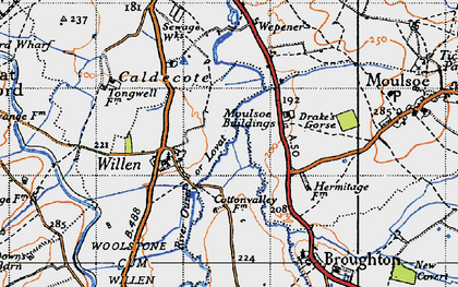 Old map of Pineham in 1946