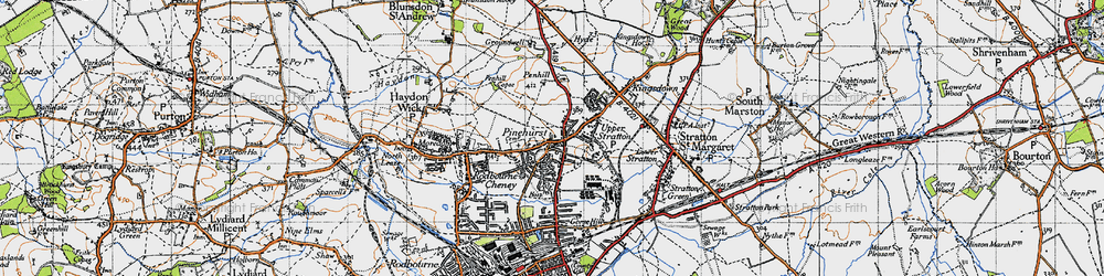 Old map of Pinehurst in 1947