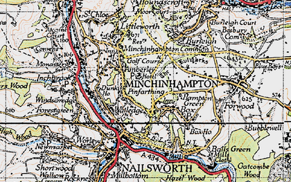 Old map of Pinfarthings in 1946