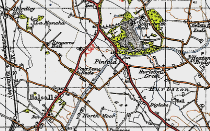 Old map of Pinfold in 1947