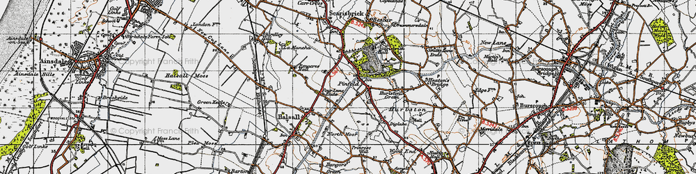 Old map of Pinfold in 1947