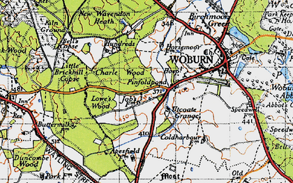 Old map of Pinfoldpond in 1946