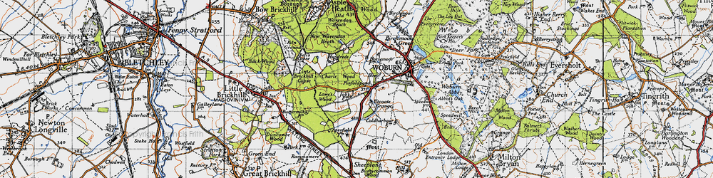 Old map of Bell's Copse in 1946