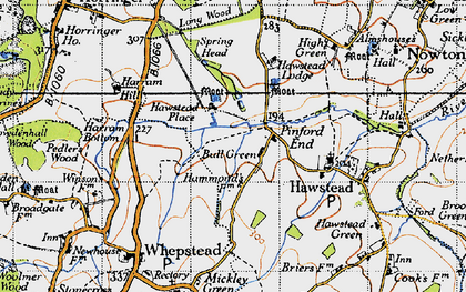 Old map of Bull Green in 1946