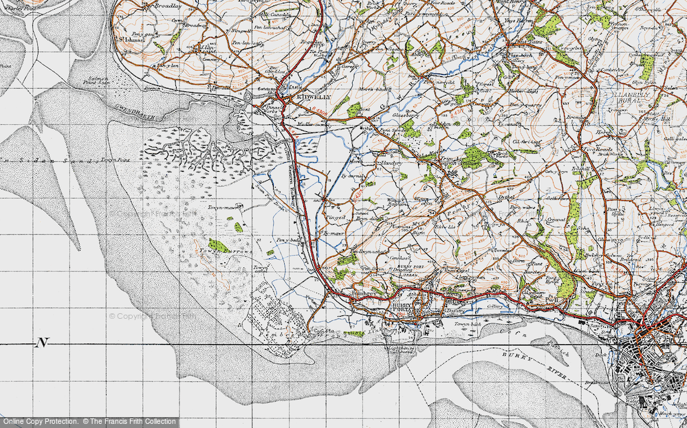 Old Map of Pinged, 1946 in 1946