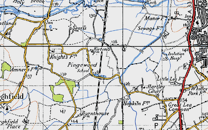Old map of Pingewood in 1940