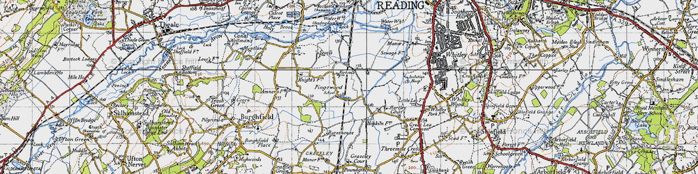 Old map of Pingewood in 1940