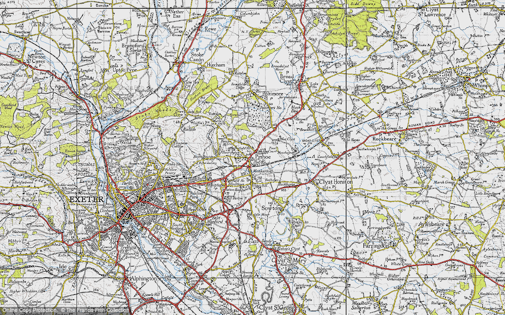 Old Map of Pinhoe, 1946 in 1946