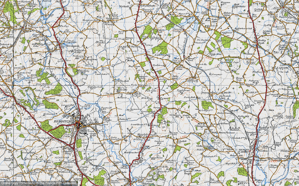 Old Map of Pink Green, 1947 in 1947