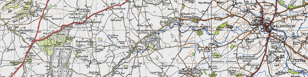 Old map of Pinkney in 1946