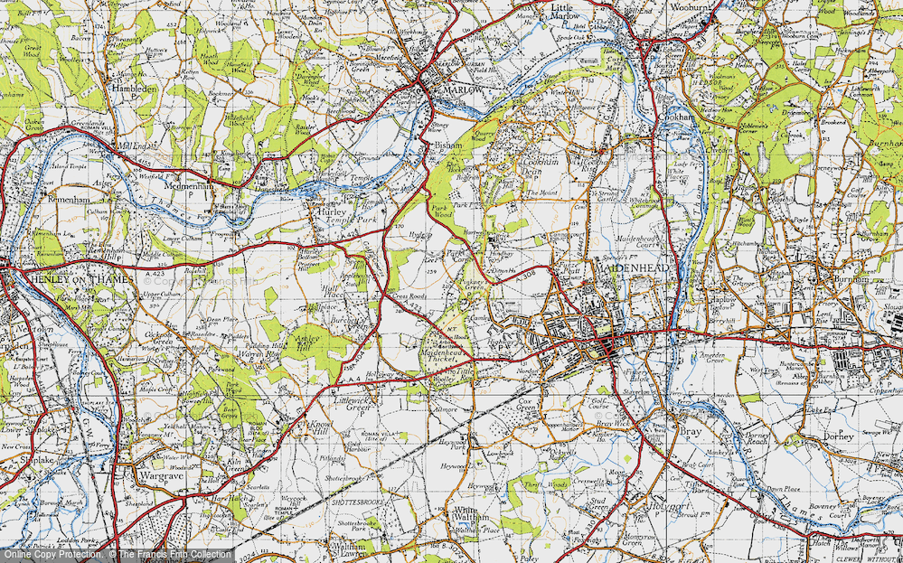 Old Map of Pinkneys Green, 1947 in 1947