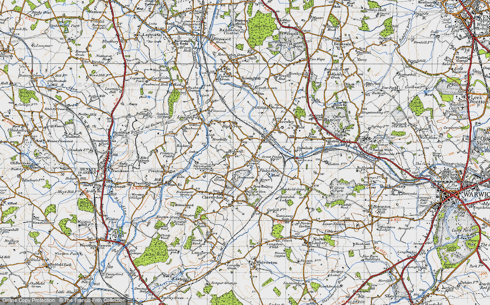 Old Map of Historic Map covering River Evenlode in 1947