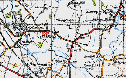 Old map of Pinwall in 1946