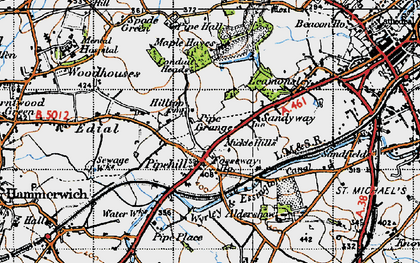 Old map of Pipehill in 1946