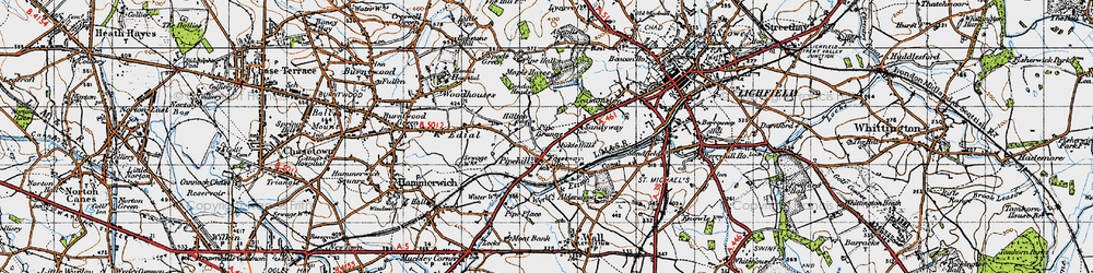 Old map of Pipehill in 1946