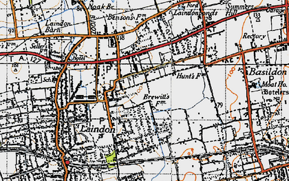 Old map of Gloucester Park in 1945