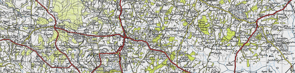 Old map of Pipsden in 1940