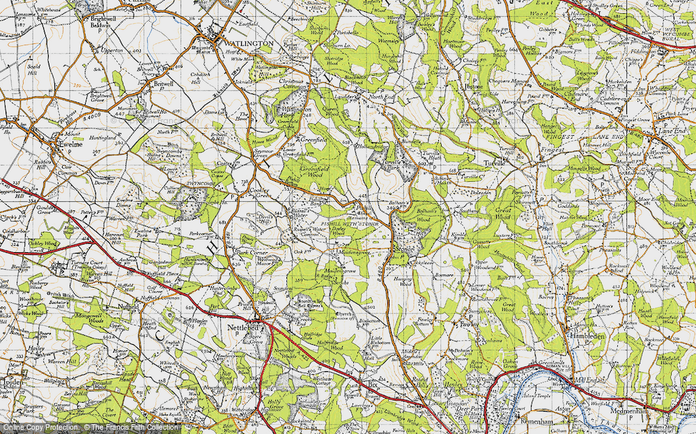 Old Map of Pishill, 1947 in 1947
