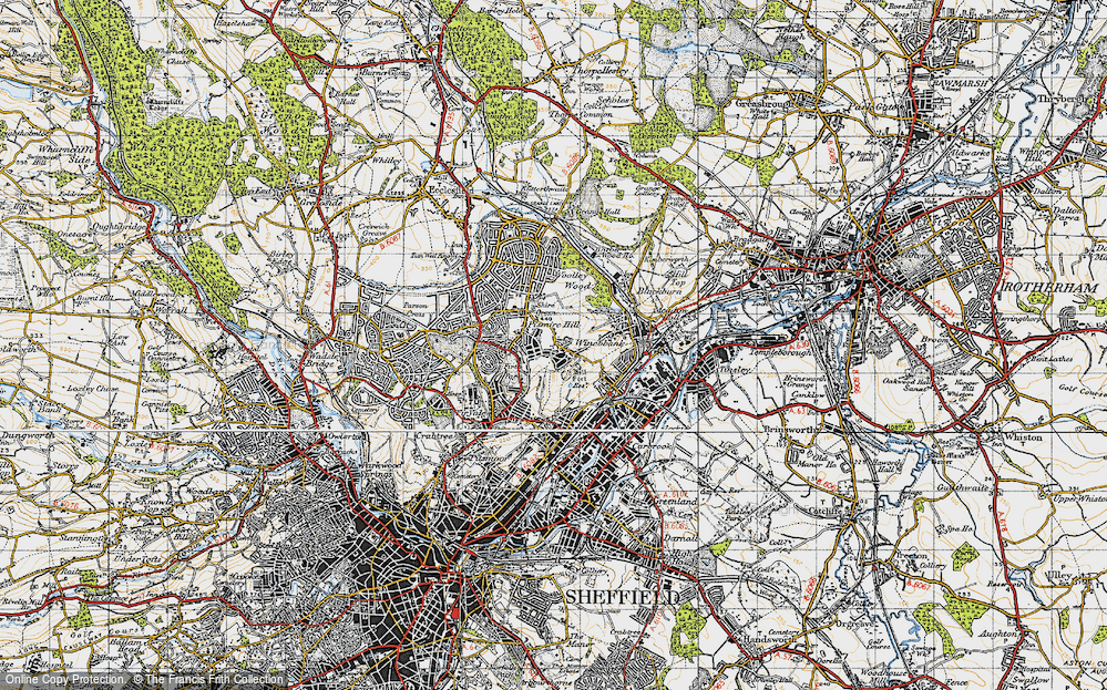 Old Map of Pismire Hill, 1947 in 1947
