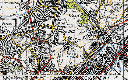 Old map of Pismire Hill in 1947