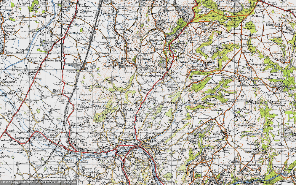 Old Map of Pitchcombe, 1946 in 1946