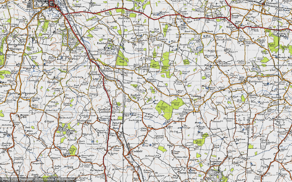 Old Map of Pitcher's Green, 1946 in 1946