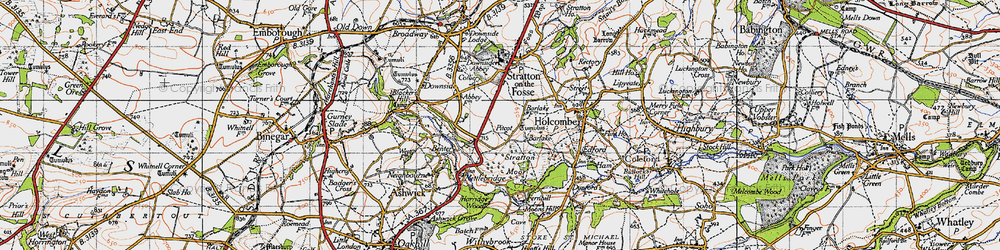 Old map of Pitcot in 1946