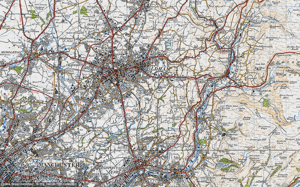 Old Map of Pitses, 1947 in 1947