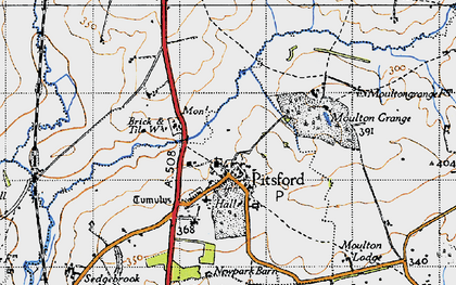 Old map of Brampton Valley Way in 1946