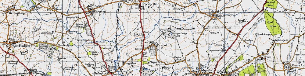 Old map of Brampton Valley Way in 1946