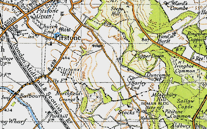 Old map of Pitstone Hill in 1946