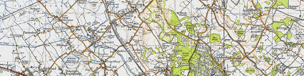 Old map of Pitstone Hill in 1946