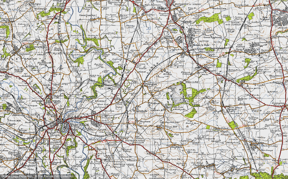Old Map of Pittington, 1947 in 1947