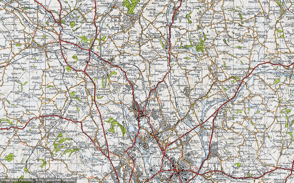 Old Map of Pitts Hill, 1946 in 1946