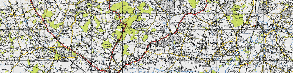 Old map of Pittswood in 1946
