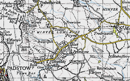Old map of Pityme in 1946