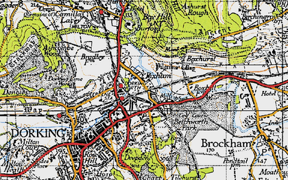 Old map of Pixham in 1940