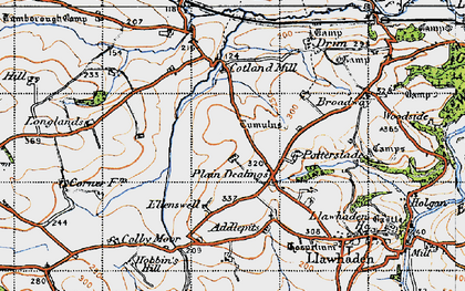 Old map of Plain Dealings in 1946