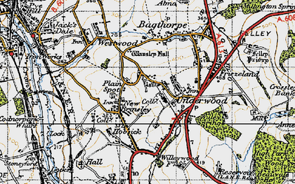 Old map of Plain Spot in 1946